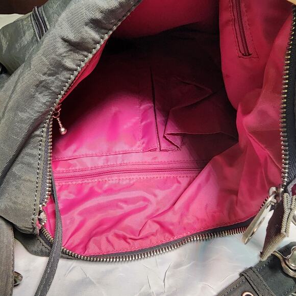 Baggallini Multi Sectional Multi Pocket Nylon Detachable Strap Bag Gray - Picture 9 of 11